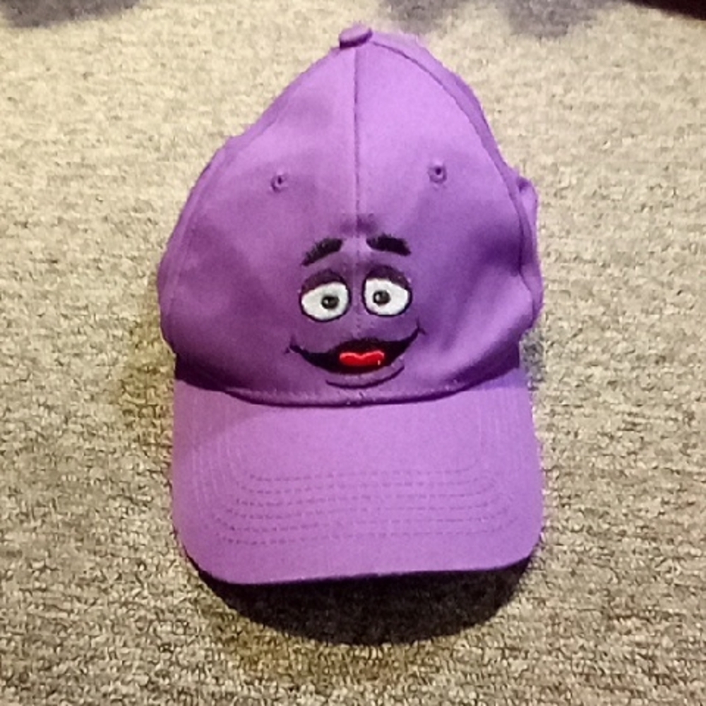 Purple McDonalds Grimace Velcro Strap Vintage Cap  Distressed